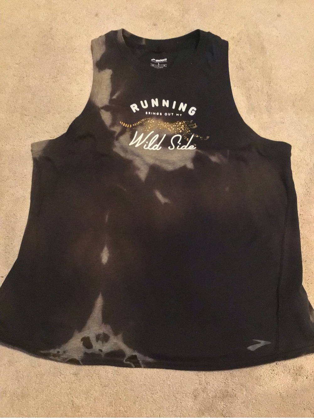 Brooks Black 'Wild Side' Running Tank